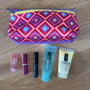 5 Piece Clinique Set with Makeup bag